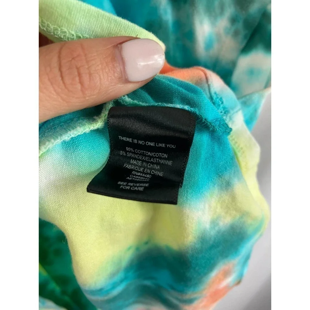 NWT AFRM Jorja Top In Teal/yellow Tie Dye Size medium - Picture 4 of 5